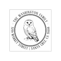 Snowy Owl Address Stamp