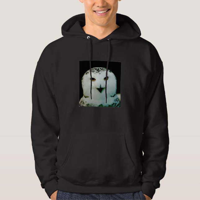 Snowy Owl Adult  Hoodie Sweatshirt (Front)
