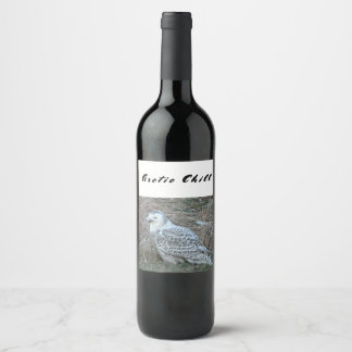 Snowy Owl Arctic Chill Chilled Style Vino vinii Wine Label
