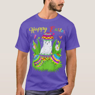 Snowy Owl Bird Lover Floral Easter Egg Snowy Owl E T-Shirt