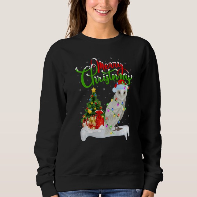 Snowy Owl Bird  Xmas Decorations Snowy Owl Christm Sweatshirt (Front)