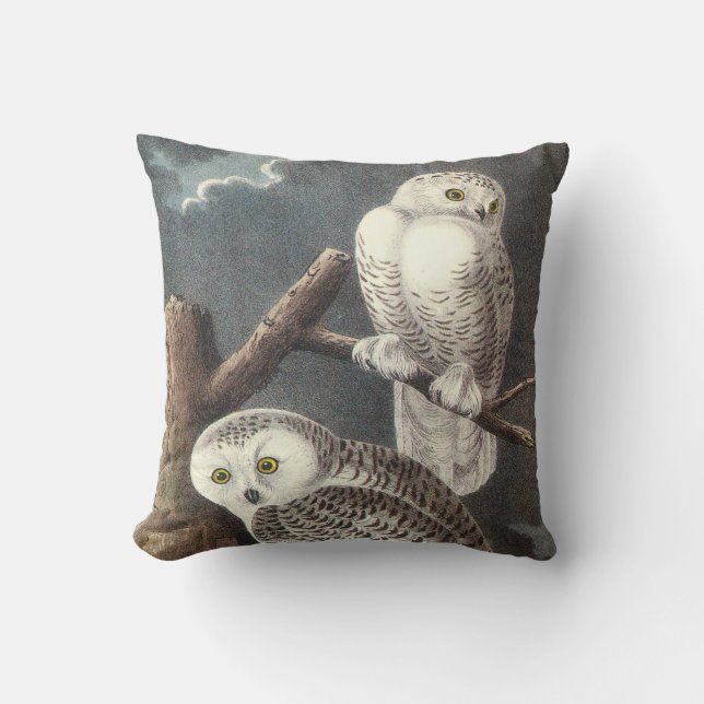 Snowy Owl by Audubon Cushion (Front)