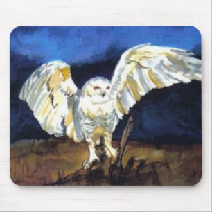 Snowy Owl by Paula Atwell Mouse Pad
