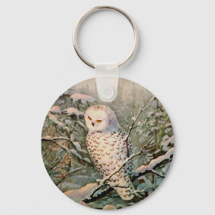 SNOWY OWL by SHARON SHARPE Key Ring