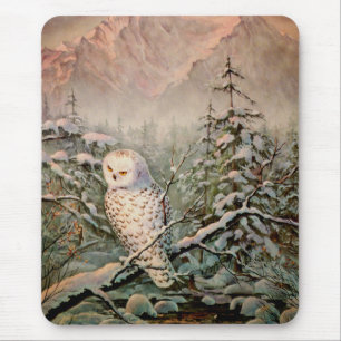 SNOWY OWL by SHARON SHARPE Mouse Pad