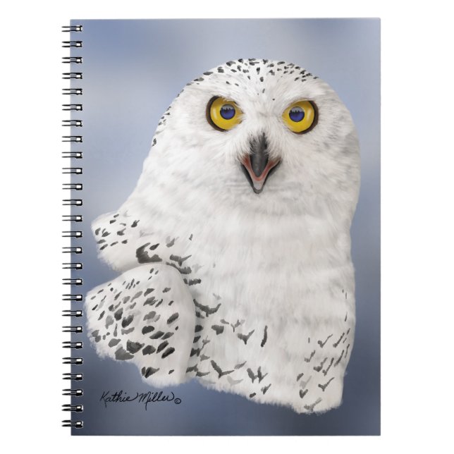 Snowy Owl Caricature Notebook (Front)