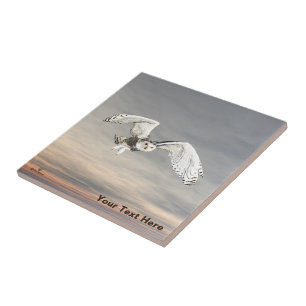 Snowy Owl Ceramic Tile
