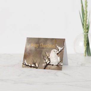 Snowy Owl Christmas Card