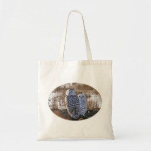 Snowy Owl Couple Tote Bag