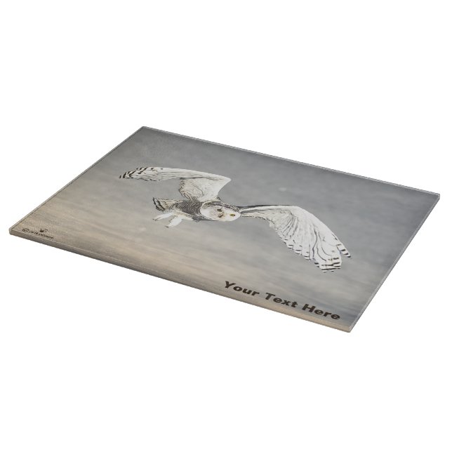 Snowy Owl Cutting Board (Corner)