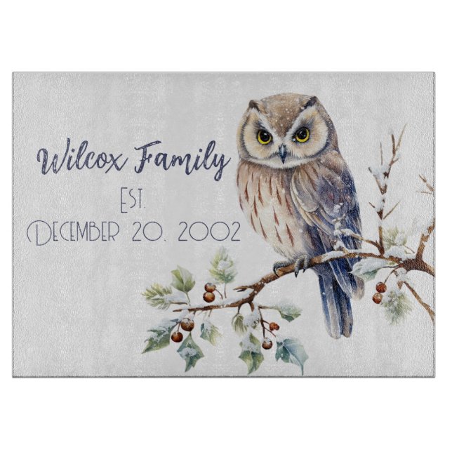Snowy Owl  Cutting Board (Front)