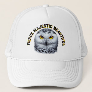 Snowy Owl Fierce Majestic Beautiful Trucker Hat