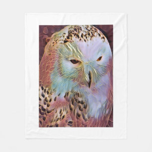 SNOWY OWL   FLEECE BLANKET