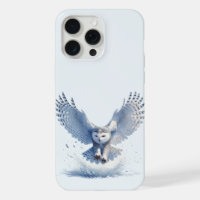 Snowy Owl in the Midst of a Swoop