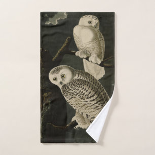 Snowy Owl, John James Audubon's Birds of America Bath Towel Set