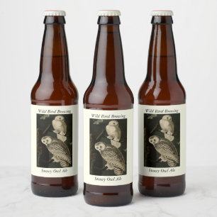 Snowy Owl, John James Audubon's Birds of America Beer Bottle Label