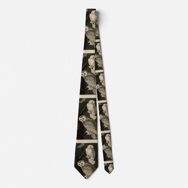 Snowy Owl, John James Audubon's Birds of America Tie (Front)