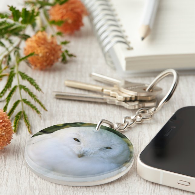 Snowy Owl Key Ring (Front Right)