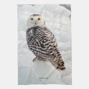 Snowy Owl kitchen towel
