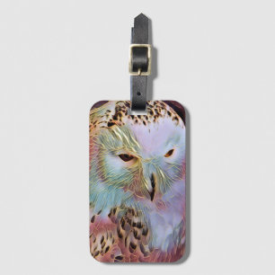 SNOWY OWL LUGGAGE TAG