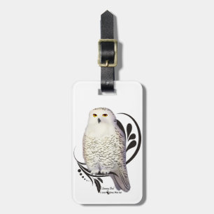 Snowy Owl Luggage Tag