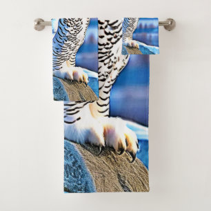 Snowy Owl Majesty Design Bath Towel Set