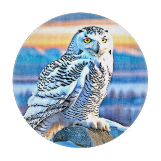 Snowy Owl Majesty Design Cutting Board
