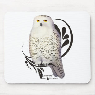Snowy Owl Mouse Pad