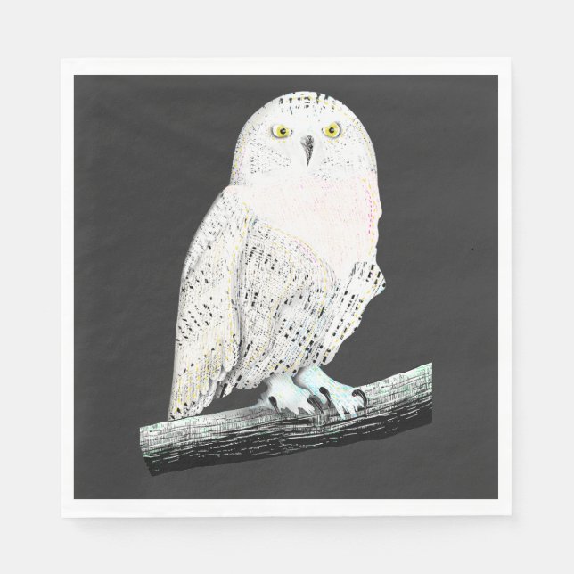 Snowy Owl Napkin (Front)