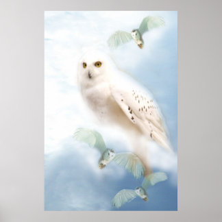 Snowy Owl on canvas Poster