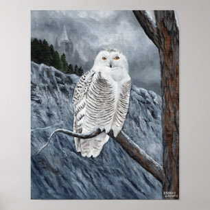 Snowy Owl Overlook Poster