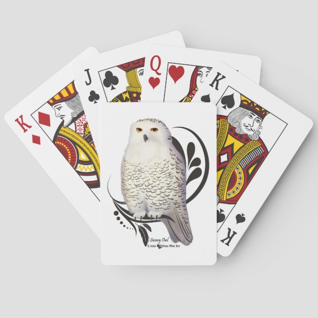 Snowy Owl Playing Cards (Back)