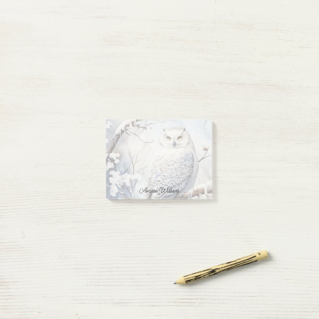 Snowy Owl Post-it Notes (On Desk)