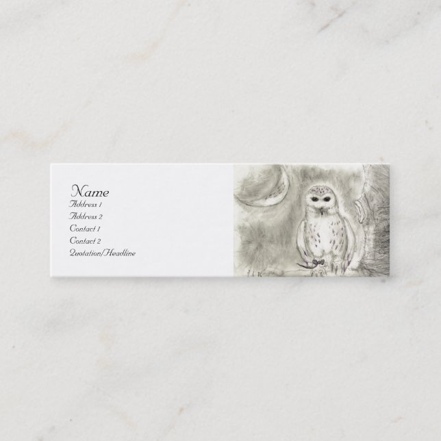 Snowy owl Profile Card (Front)