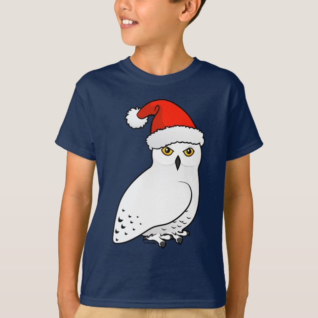 Snowy Owl Santa T-Shirt (Front)