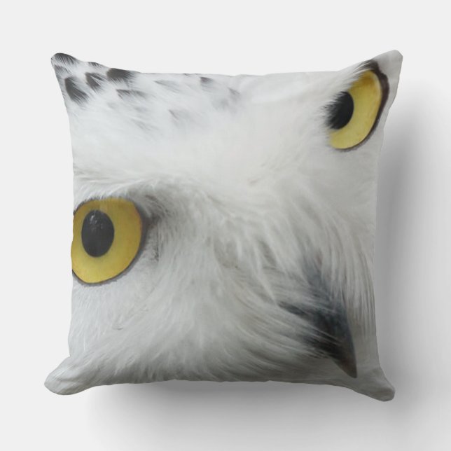 Snowy Owl Throw Pillow (Front)