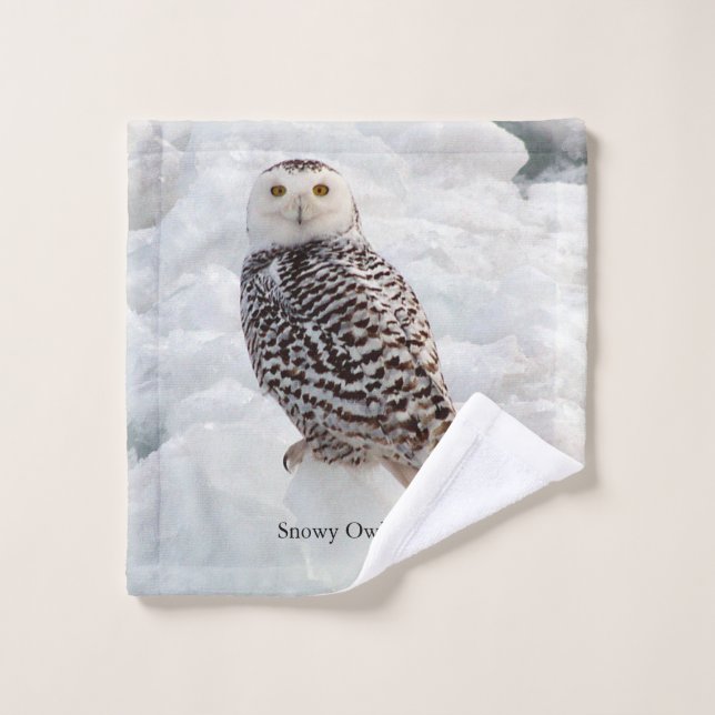 Snowy Owl towel set (Wash Cloth)