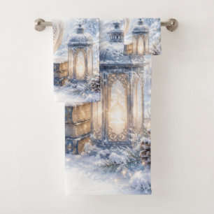 Snowy Owl Winter Magic Bath Towel Set