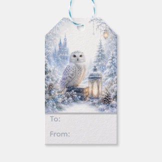 Snowy Owl Winter Magic Gift Tags