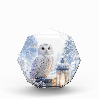 Snowy Owl Winter Magic Photo Block