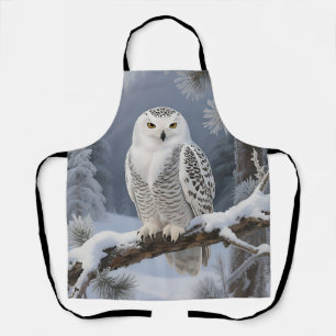 Snowy Owl Winter Portrait Apron