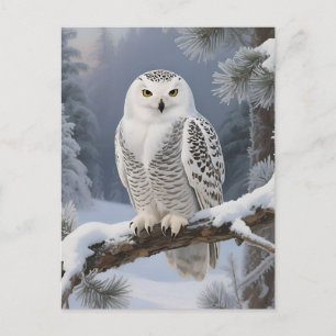 Snowy Owl Winter Portrait Postcard