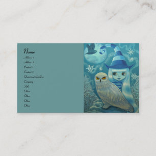 Snowy Owl Witch Business Card