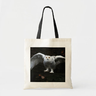 Snowy Owl With Open Wings bti Tote Bag