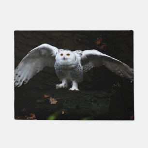 Snowy Owl With Open Wings dmcna Doormat