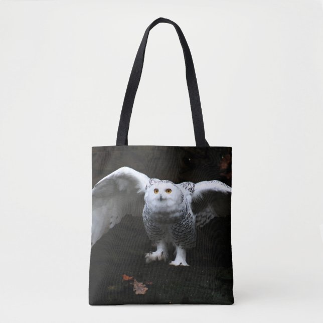 Snowy Owl With Open Wings sta Tote Bag (Front)