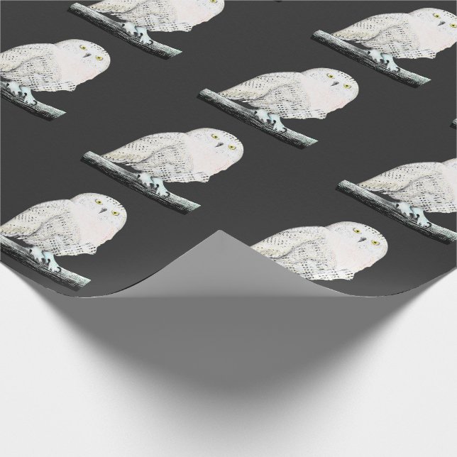 Snowy Owl Wrapping Paper (Corner)