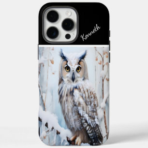 Snowy Owl's Winter Perch iPhone 16 Pro Max Case