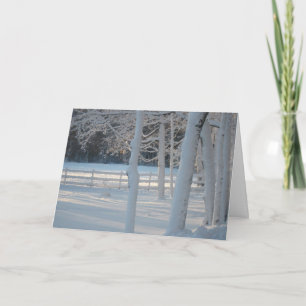 Snowy Pasture Christmas Card