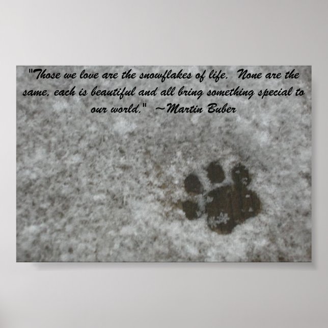 Snowy Paw Print (Front)